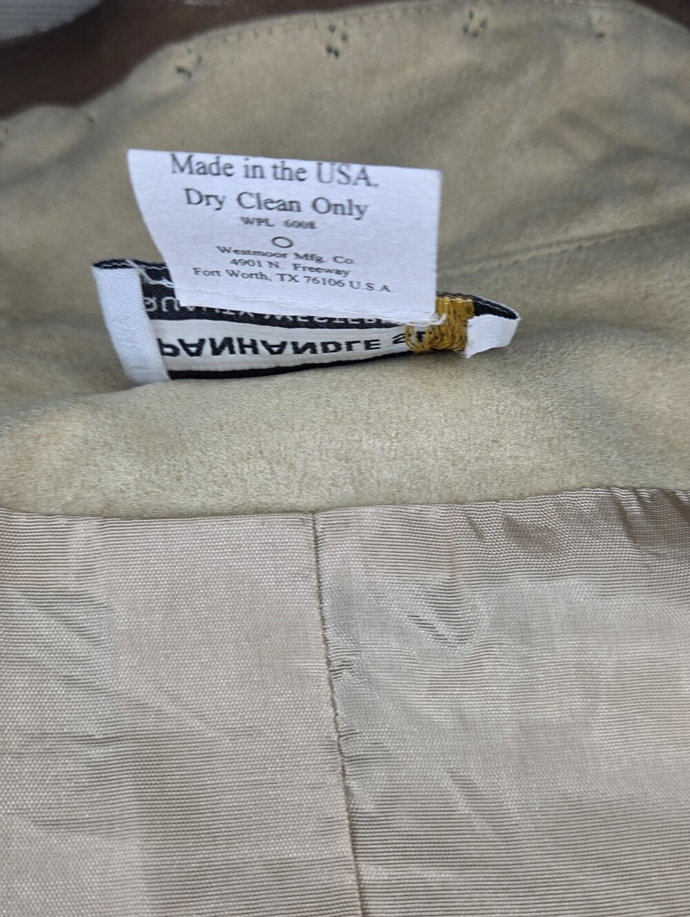 Panhandle Slim L LG Large Beige Suede Stud-Trim Embroidered Cuff Jacket - Picture 7 of 7